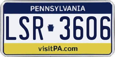 PA license plate LSR3606