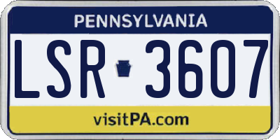 PA license plate LSR3607