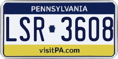 PA license plate LSR3608