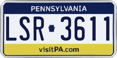 PA license plate LSR3611