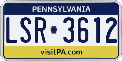 PA license plate LSR3612