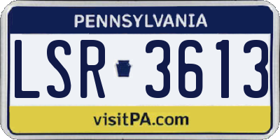 PA license plate LSR3613