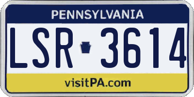 PA license plate LSR3614