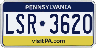 PA license plate LSR3620