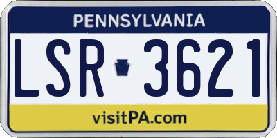 PA license plate LSR3621