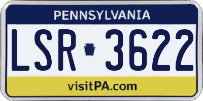 PA license plate LSR3622
