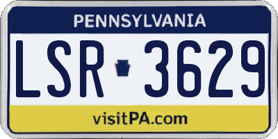 PA license plate LSR3629