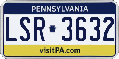 PA license plate LSR3632