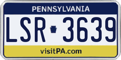 PA license plate LSR3639