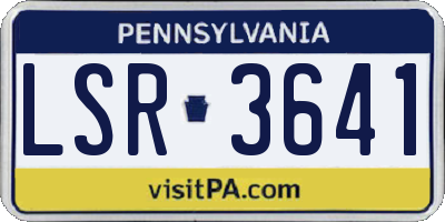 PA license plate LSR3641