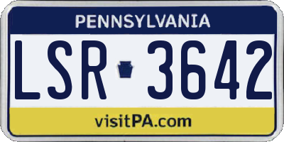PA license plate LSR3642
