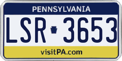 PA license plate LSR3653