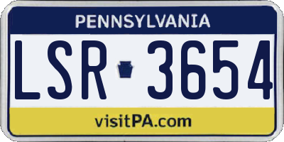PA license plate LSR3654