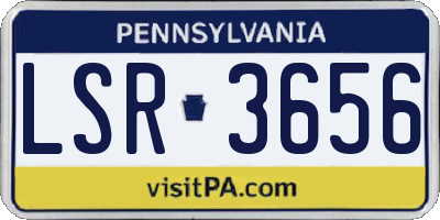 PA license plate LSR3656