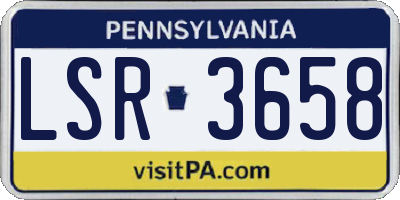 PA license plate LSR3658