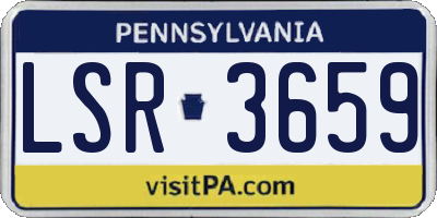 PA license plate LSR3659