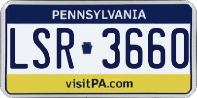 PA license plate LSR3660