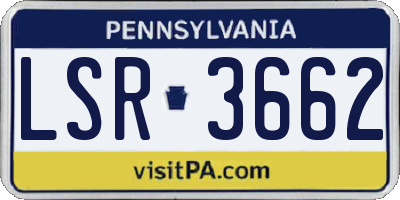 PA license plate LSR3662