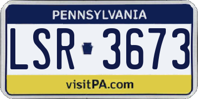 PA license plate LSR3673