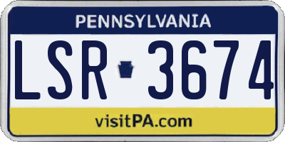 PA license plate LSR3674
