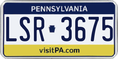 PA license plate LSR3675