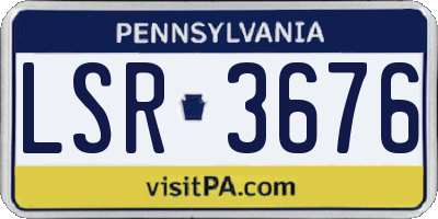 PA license plate LSR3676