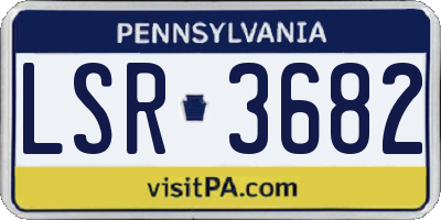PA license plate LSR3682