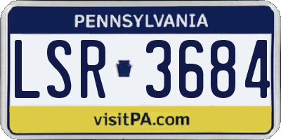PA license plate LSR3684