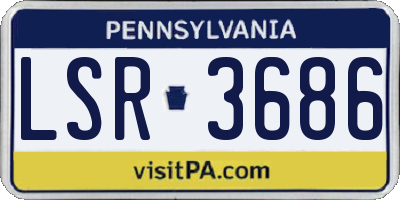 PA license plate LSR3686