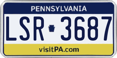 PA license plate LSR3687