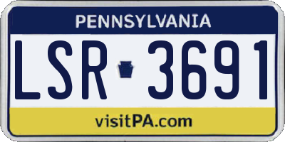 PA license plate LSR3691