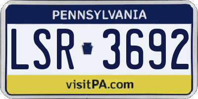 PA license plate LSR3692