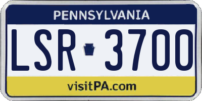 PA license plate LSR3700