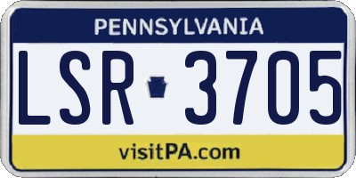 PA license plate LSR3705