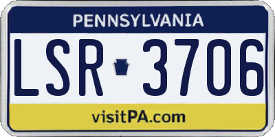 PA license plate LSR3706
