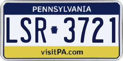 PA license plate LSR3721