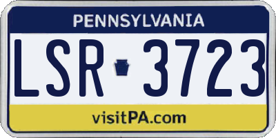 PA license plate LSR3723