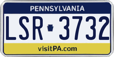 PA license plate LSR3732