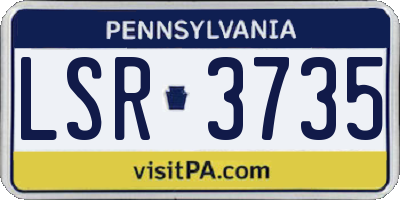 PA license plate LSR3735