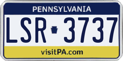 PA license plate LSR3737