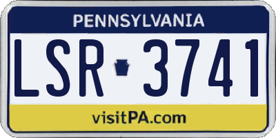 PA license plate LSR3741
