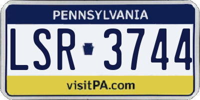 PA license plate LSR3744