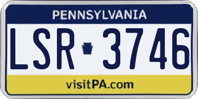 PA license plate LSR3746