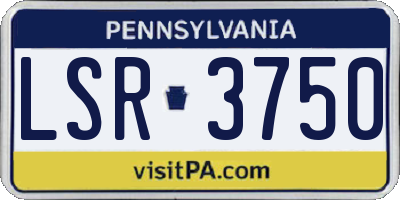 PA license plate LSR3750