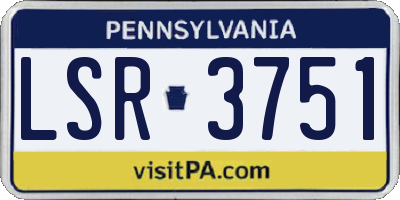 PA license plate LSR3751