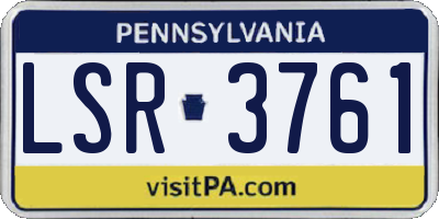 PA license plate LSR3761