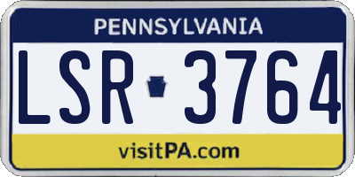 PA license plate LSR3764