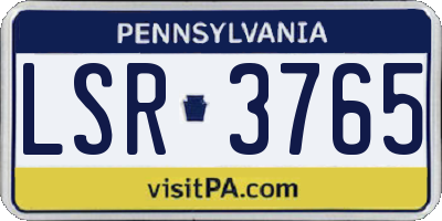 PA license plate LSR3765