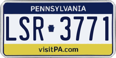 PA license plate LSR3771
