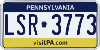 PA license plate LSR3773